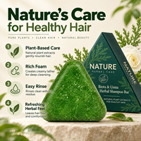 Shampoing Solide Anti-Chute aux Herbes, Feuille d'Arbustif et Huile d'Usma, Contrôle du Sébum, Favorise la Croissance Capillaire, Traitement du Cuir Chevelu, OEM & ODM