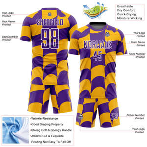 Maillot de football haute performance personnalisé pour équipe, respirant, séchage rapide, 100 % polyester, unisexe adulte, manches courtes - Product Image 2