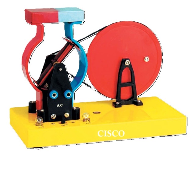 CISCO CISCO-2001 Electric Generator Working Model with Red Flywheel PLA Material for Educational Demonstration