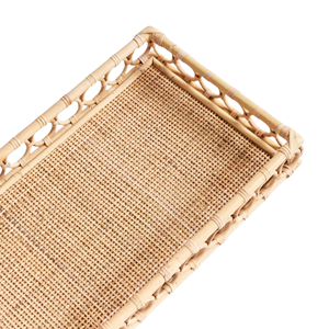 Plateau de service rectangulaire en rotin, design intemporel en rotin 100% naturel, idéal pour la décoration intérieure et l'utilisation sur table, en provenance du Vietnam - Product Image 4