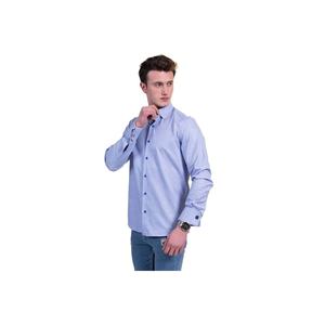 Chemise en coton et soie imprimée avec boutons de manchette et doubles poignets français - Product Image 4