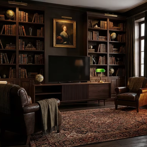 Mueble de TV de Madera de Teca de Alta Calidad, Diseño Natural, Color Marrón Té, para Sala de Estar, Dormitorio, Comedor, Muebles de Hotel - Product Image 1