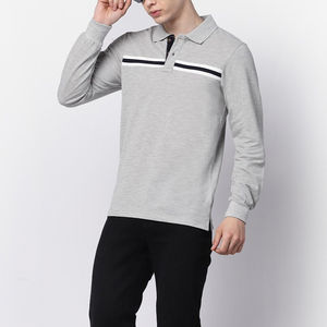 Nouvelle conception, chemise pour homme à manches longues sur mesure, mélange polyester/coton, anti-froissement, respirant, motif uni, tricot OEM - Product Image 3