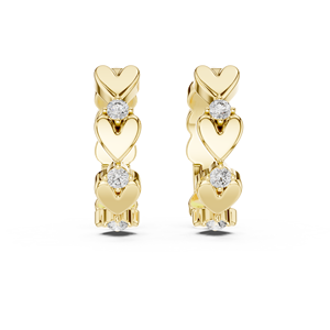Pendientes de Aro con Moissanita en Forma de Corazón, Plata de Ley 925 - Product Image 6