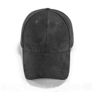 Gorra de béisbol de cuero de gamuza, diseño estructurado ajustable, gorra cómoda suave y lisa de gamuza genuina - Product Image 3