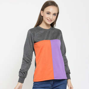 Sweat-shirt en molleton de coton de haute qualité pour femmes, logo personnalisé imprime des vêtements longs d'hiver à col rond-Taille XS - Product Image 5