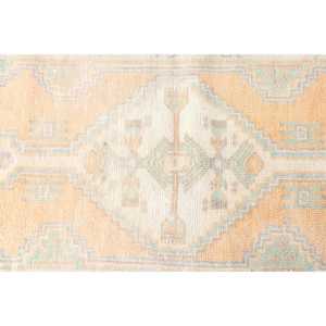 Alfombra Turca de Lana de 15x3.2 pies, Diseño de Plantas y Árboles Azules en Patchwork, Respaldo de Látex Ecológico, Estilo Tradicional - Product Image 4