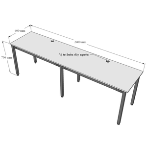 Minimalist 2-Person 240x60cm Plywood <b>Wood</b> <b>Bench</b> with Steel Legs Uconcept HBUC046 - Product Image 6
