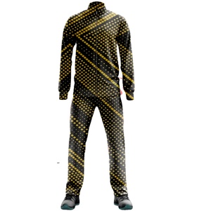 Vente flash : Ensemble de jogging pour homme, survêtement pour homme, 100% polyester, imprimé par sublimation, sweat-shirt à fermeture éclair sur le devant et pantalon de jogging - Product Image 1