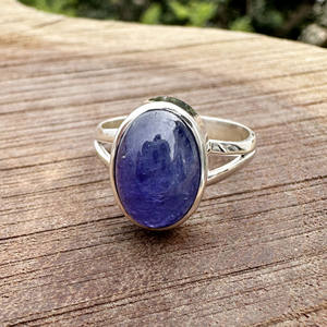 Natural Tanzanite Gemstone Oval Bezel <b>Set</b> 925 <b>Sterling</b> <b>Silver</b> <b>Ring</b>-Simple Elegant Minimalist Handmade Fine Jewelry - Product Image 5