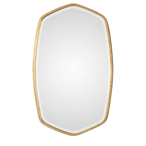 Miroir mural hexagonal en métal fer forgé pour chambre à coucher et salle de bain - Product Image 1