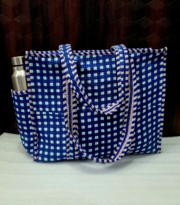 Bolso de mano acolchado de algodón 100% personalizable hecho a mano de La India, ecológico, largo para uso diario, compras, regalos para almacenamiento de vino - Product Image 6