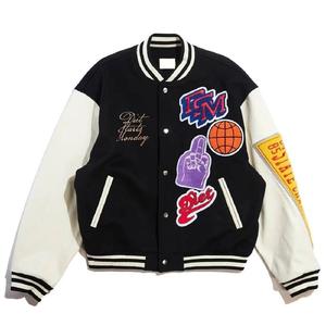 Primavera logotipo personalizado al aire libre Universidad ropa deportiva béisbol hombres chaqueta algodón Varsity Letterman chaqueta de Bombardero - Product Image 6