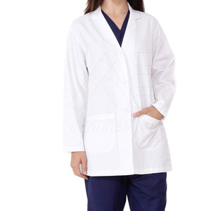 New Arrival Professional <b>Scrub</b> Lab Coat 100% Cotton Unisex High Quality Low Price - Product Image 4