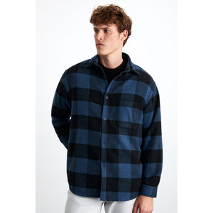 Chemise en flanelle décontractée à col chemise en coton et polyester pour homme GRIMELANGE Wildy - Product Image 5