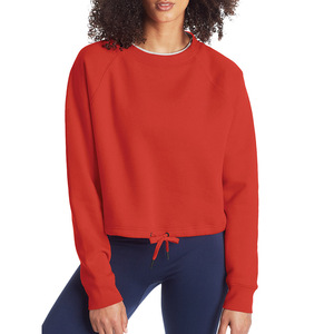 Wholesale Women Sweatshirts Cotton Polyester Blend Loose Fit Long Sleeve Casual <b>Tops</b> Front Customizable for Streetwear Fashion - Product Image 1