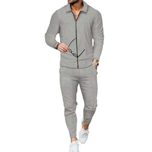 Blanco Athleisure Chándal 2025 Trending Casual Co-ord Set Chaqueta con cremallera y pantalones cónicos Ropa de descanso cómoda de alta calidad - Product Image 3