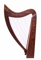 Handmade 19-String Wooden Harp with Engraved Design Colorful Custom Logo Option Soft Case Packaging-Musical Instrument