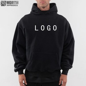 2025 alta calidad en blanco Regular Fit hombres peso pesado polar 100% algodón pulóver Sudadera con capucha transpirable secado rápido sudadera de invierno - Product Image 2