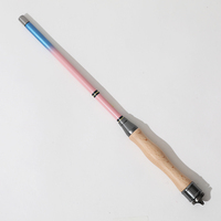 Canne à pêche télescopique multi-sections Keiryu Tenkara ultra-courte de 30 cm, action lente, poignée en carbone et bois, ultra-légère, pour enfants, pêche en ruisseau