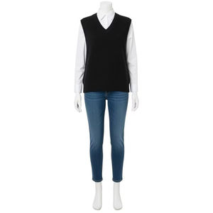 Winter Sleeveless <b>Knit</b> <b>Vest</b> 12 Gauge Polyester Warm Soft Texture Casual Pullover Design for Men <b>Women</b> Fashion Outerwear Layering - Product Image 1