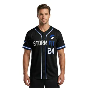 Camiseta de Béisbol Personalizada para Hombre, Manga Corta, Sublimada, Absorbente de Humedad, Antibacteriana, Corte Regular, para Todas las Temporadas, Ropa de Equipo - Product Image 3