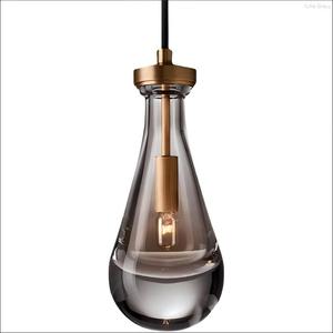 <b>Light</b> Faint Oval Glass <b>Crystal</b> Water Drop <b>Chandelier</b> Dimmable LED Copper 45 Beam Angle for Restaurant Living Room Dining Room - Product Image 4