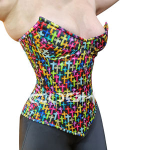 Corsé con aros y estampado cruzado sublimado multicolor - Product Image 4