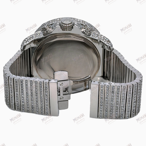 นาฬิกาเพชรมอยส์ซอไนต์สุดหรูพร้อมหินระยิบระยับสร้อยข้อมือสแตนเลสสตีลระดับไฮเอนด์เครื่องประดับแฟชั่นที่โดดเด่นสำหรับทุกคน - Product Image 6