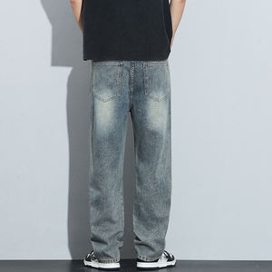 Classic destroyed denim <b>jeans</b> for <b>men</b> slim fit casual <b>ripped</b> pants comfortable durable stylish street fashion - Product Image 3