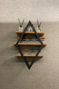 Antique metal & wooden <b>shelf</b> <b>wall</b> <b>mounted</b> storage <b>shelves</b> for home hotels living room kitchen bathroom home decor accessories - Product Image 2