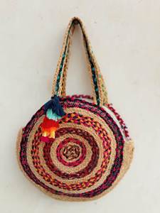 กระเป๋าถือช้อปปิ้งปอกระเจาของผู้หญิงหรูหรากระเป๋าสะพายข้างสีทึบมีซิปดีไซน์ดัง - Product Image 2