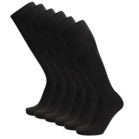 Chaussettes longues côtelées larges pour hommes, lot de 6 paires, élégance classique, 100 % coton, taille unique, design sportif quotidien, motif à pois, légères