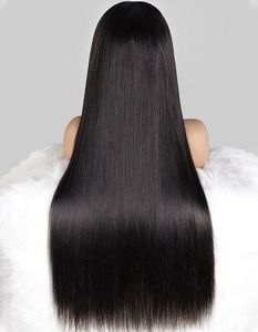 Venta al por mayor 13x6 hueso recto transparente encaje pelucas de cabello humano vendedores 12A pelo crudo sin cola Full HD peluca con malla frontal - Product Image 5