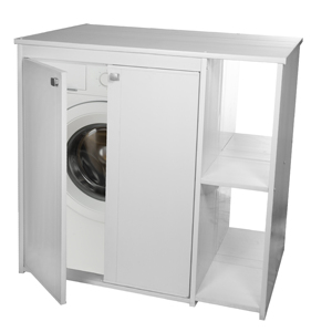 Outdoor <b>Washing</b> <b>Machine</b> Hideaway <b>Cabinet</b> <b>with</b> <b>Doors</b> and Side Shelves - Product Image 1