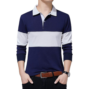 เสื้อปักแขนยาวผ้าฝ้าย100% สำหรับผู้ชาย, เสื้อคอตตอนสีตัดกันสำหรับ2025ระบายอากาศได้ดีแห้งเร็ว - Product Image 4