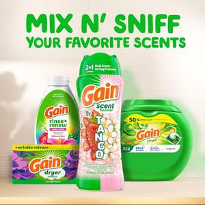Perlas Aromatizantes para Lavandería Gain Tango 2 en 1, Aroma a Fresa y Karité, 21.1 oz, Perlas para Lavandería con Doble Aroma Plus - Product Image 2