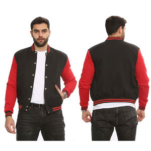 La chaqueta universitaria con botones más vendida, chaqueta de béisbol de manga larga de bombardero rojo para hombre, envío DDP - Product Image 1