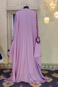 Caftán árabe de diseñador púrpura y violeta opaco - Product Image 5