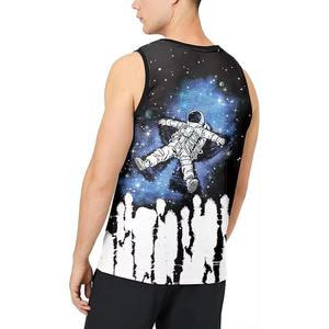 Custom Men's Gym Tank Top Comfortable Quick Dry Summer <b>Running</b> <b>Vest</b> Casual Breathable Marathon Singlet with Sublimation Design - Product Image 6