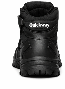 Bottes de randonnée hautes pour hommes, légères, pour la randonnée et le camping, chaussures tactiques, antidérapantes, en cuir de vache, bottes de travail noires - Product Image 3