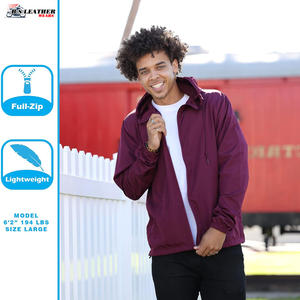 Chaqueta cortavientos ligera para hombre al por mayor | Chaquetas impermeables con capucha para estilo informal y exterior - Product Image 4