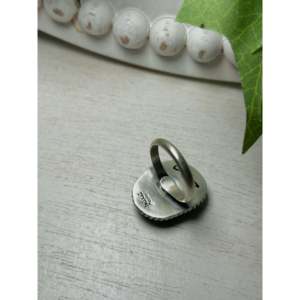 Anillo Ajustable Johnny Dixon Kingman de Turquesa y Acero Inoxidable con Engaste de Bisel, Anillos de Plata de Ley Modernos y Elegantes, Regalo - Product Image 4