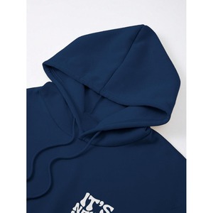 Hombres de manga larga ligero con capucha cordón carta impresión Casual sudaderas con capucha Tops pulóver - Product Image 3