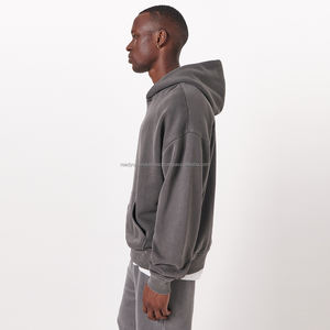 Fabricant en gros Logo personnalisé pas cher prix surdimensionné unisexe manches régulières sweats à capuche et sweatshirts pour hommes - Product Image 6