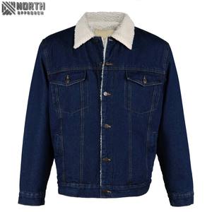 Veste en jean pour homme, personnalisée en usine, vente en gros, haute qualité, coupe-vent, respirante, séchage rapide, personnalisée, noire, devant, hiver - Product Image 1