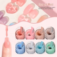 R S Nail Private Label 15ml Gel permanent translucide sans HEMA, vernis à ongles gelée blanc laiteux nude