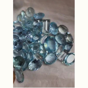 44 Pcs d'Aigue-Marine Naturelle 10mm à 14mm Ovale Octogone Facet 118 Cts Lot Iroc Ventes Haute Qualité Gemstone Cut US $178 pour tous - Product Image 1