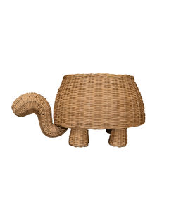 Encantadora cesta de ratán con forma de tortuga para un almacenamiento único y un toque decorativo divertido para el hogar - Product Image 2