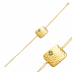 สร้อยข้อมือทุบทรงสี่เหลี่ยม,สร้อยข้อมือหรูหราสไตล์ตุรกีงานฝีมือขายส่ง - Product Image 5